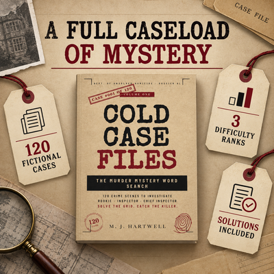 Cold Case Files: The Murder Mystery Word Search Puzzle Book