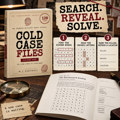 Cold Case Files: The Murder Mystery Word Search Puzzle Book
