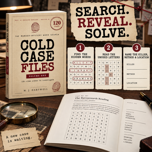 Cold Case Files: The Murder Mystery Word Search Puzzle Book