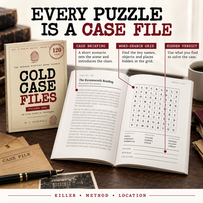 Cold Case Files: The Murder Mystery Word Search Puzzle Book